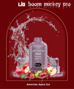 Lio Mickey Pro 12000 puff 5% - American Apple Ice - Vị Táo Đỏ Lạnh