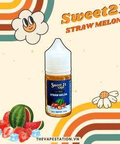 Tinh Dầu SWEET21 Salt – Straw Melon - Vị Dâu Dưa Hấu Lạnh